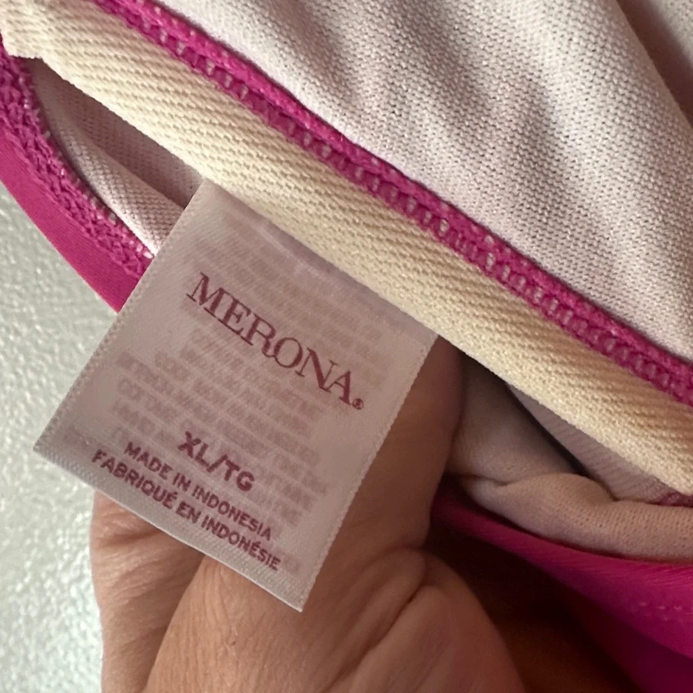 Pink Ruched One-Piece Swimsuit - Picture 4 of 4
